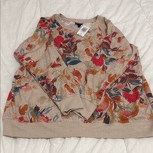 Torrid Floral Print Sweatshirt NWT